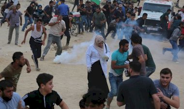 Gazze sınırındaki gösterilerde 16 Filistinli yaralandı