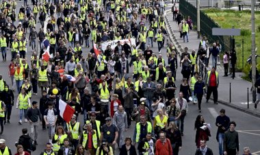 Fransa'da sarı yelekliler gösterilerin 29. haftasında yeniden sokaklarda