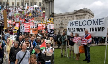 Trump Londra'da protestocularını değil destekçilerini 'kalabalık' buldu