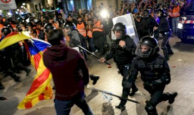 Barcelona'daki protestolarda tansiyon yine yükseldi