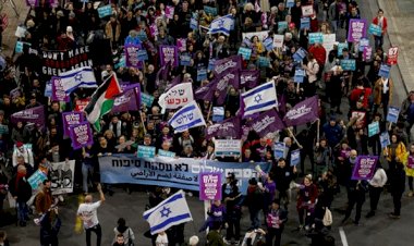 İşgalci İsrail'de 'Barışa evet, ilhaka hayır' gösterisi
