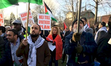 Stockholm'da ABD ve İşgalci İsrail karşıtı gösteri