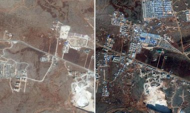 Göçmen kamplarındaki insani dramın uzaydan görüntüsü