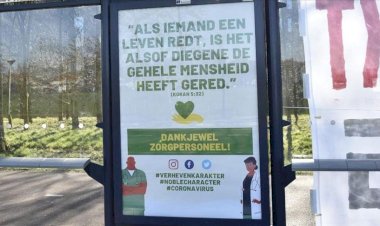 Hollanda'da sağlık personeline Kur'an-ı Kerim'den ayetle teşekkür